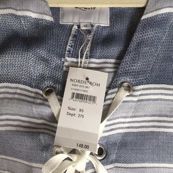 Rails Striped Tunic Drawstring Top NWT XS - Picture 5 of 5